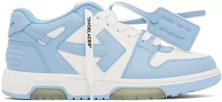 Белые и синие кроссовки для офиса Off-White, белый/голубой