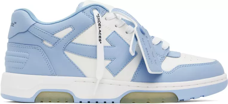 Белые и синие кроссовки для офиса Off-White, белый/голубой