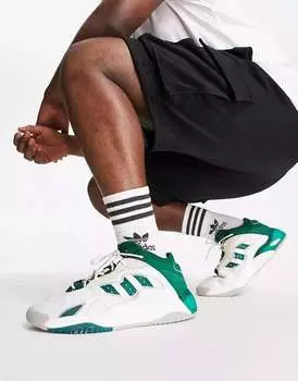 Белые и зеленые кроссовки adidas Originals Streetball 2