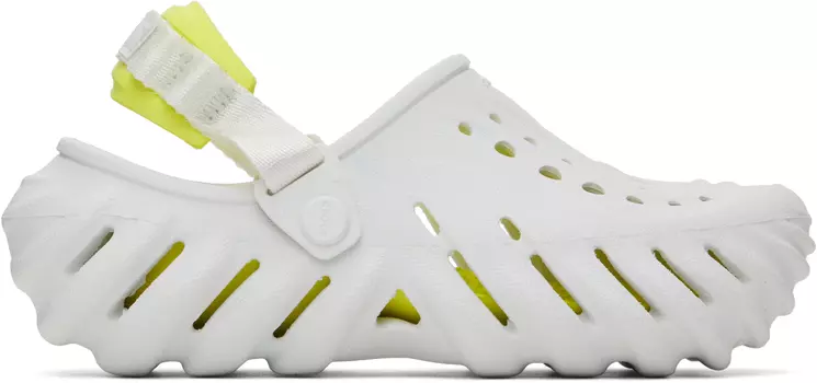 Белые и желтые Echo-сабо Crocs