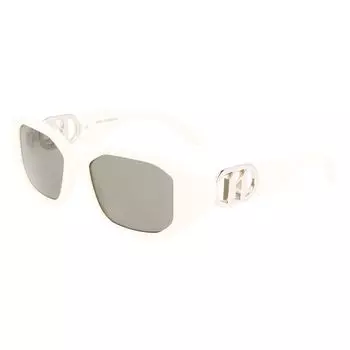 Белые инжектированные солнцезащитные очки Karl Lagerfeld