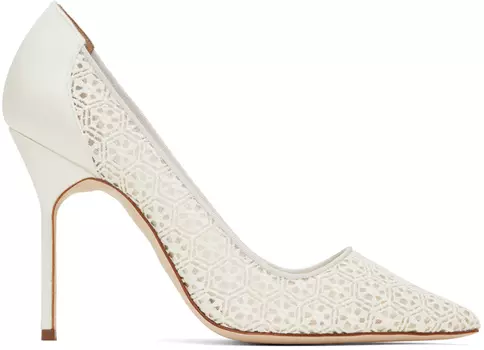 Белые каблуки Торы Manolo Blahnik
