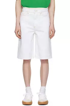 Белые классические джинсовые шорты SUNNEI