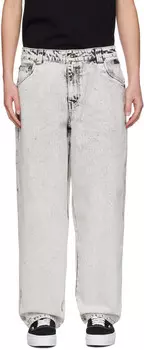 Белые классические мешковатые джинсы Dime