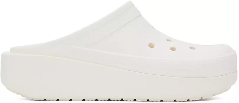 Белые классические мокасины с тупым носком Crocs