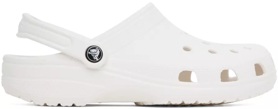 Белые классические сабо Crocs
