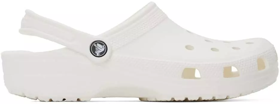 Белые классические сабо Crocs