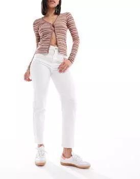 Белые комфортные джинсы для мам Pull&Bear