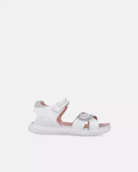 Белые кожаные босоножки для девочек Biomecanics, белый