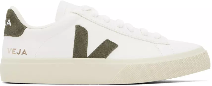 Белые кожаные кроссовки Campo ChromeFree Veja, цвет White/Kaki