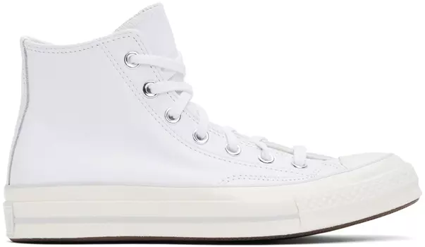 Белые кожаные кроссовки Chuck 70 Converse, White/Fossilized/Egret