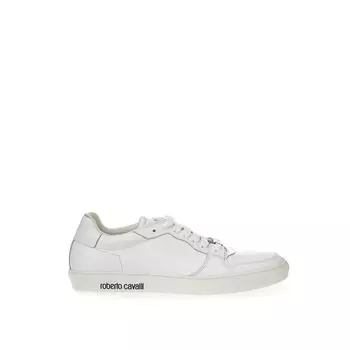 Белые кожаные кроссовки Luxe Footwear Roberto Cavalli