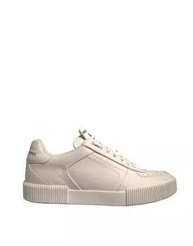 Белые кожаные кроссовки с логотипом DG Low Top Dolce & Gabbana, бело-красный