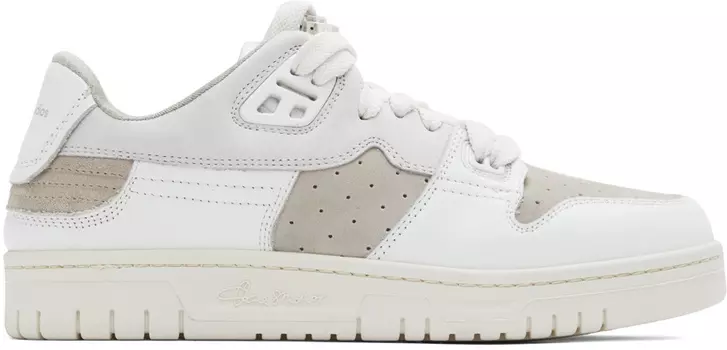 Белые кожаные низкие кеды Acne Studios