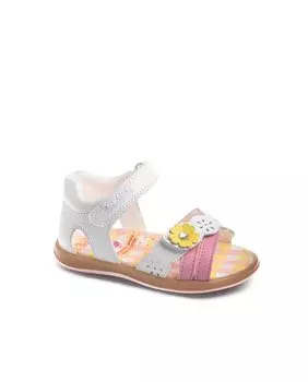 Белые кожаные сандалии для девочки Pablosky, белый