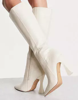Белые кожаные сапоги ALDO Vonteese