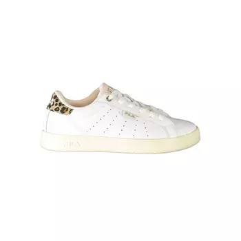 Белые кожаные женские кроссовки Fila