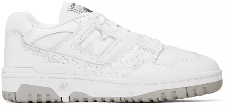 Белые кроссовки 550 New Balance, белый/белый