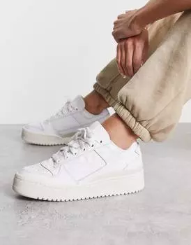 Белые кроссовки adidas Originals Forum Bold со сплошным принтом