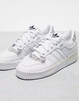 Белые кроссовки adidas Originals Rivalry со змеиным принтом