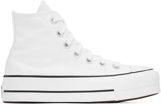 Белые кроссовки All Star на платформе Converse