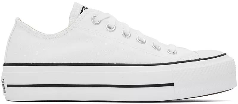 Белые кроссовки Chuck Taylor All Star Lift Low Top Converse, белый/черный/белый
