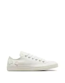 Белые кроссовки Converse Chuck Taylor All Star с цветочной вышивкой