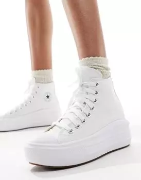 Белые кроссовки Converse Chuck Taylor All Star Move Hi