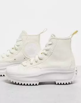 Белые кроссовки Converse Run Star Hike Hi с необработанными краями