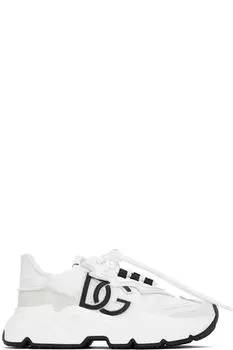 Белые кроссовки Daymaster из комбинированного материала Dolce&Gabbana