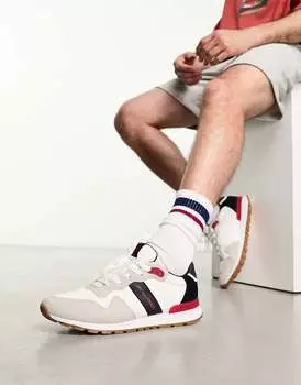Белые кроссовки для бега из сетчатой ткани с контрастной вставкой Jack & Jones