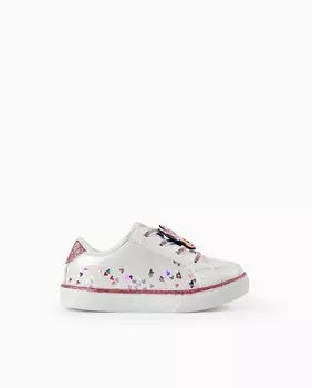 Белые кроссовки для девочки со шнурками Zippy, белый