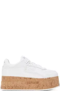 Белые кроссовки Freedots XL из телячьей кожи и пробки Valentino Garavani