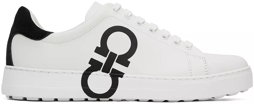 Белые кроссовки Gancini Ferragamo