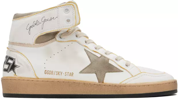Белые кроссовки Golden Goose Sky-Star