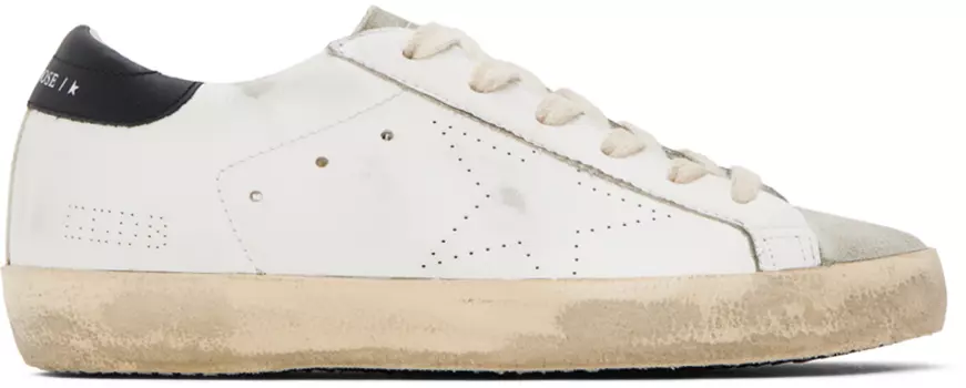 Белые кроссовки Golden Goose Super-Star для скейтбординга