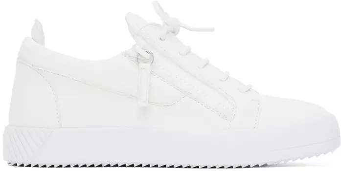Белые кроссовки из искусственной кожи Giuseppe Zanotti