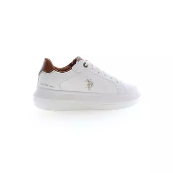 Белые кроссовки из полиэстера U.S. Polo Assn., белый