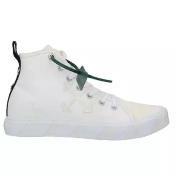 Белые кроссовки из вулканизированной парусины средней высоты Off-White, белый