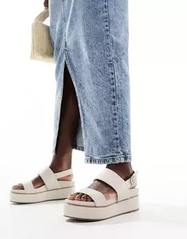 Белые кроссовки на массивной платформе на платформе ASOS Tucker 2