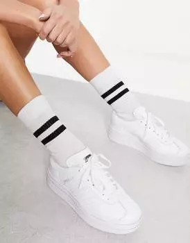 Белые кроссовки на платформе adidas Originals Gazelle Bold