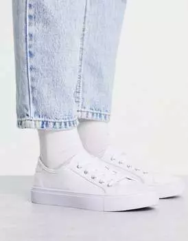 Белые кроссовки на шнуровке ASOS DESIGN Dizzy