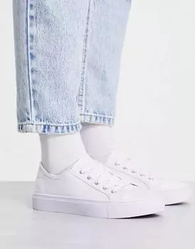 Белые кроссовки на шнуровке ASOS Dizzy