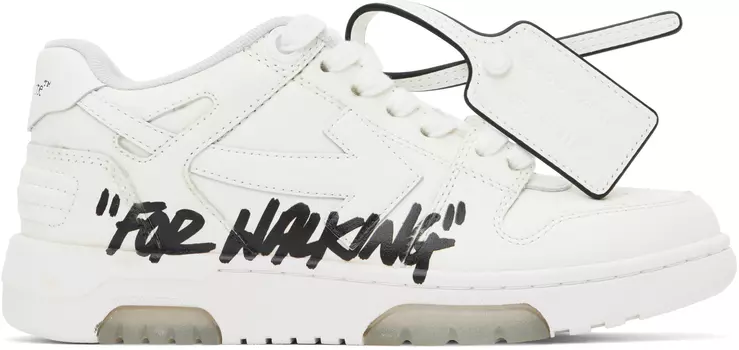 Белые кроссовки Out Of Office «Для ходьбы» Off-White, белый/черный