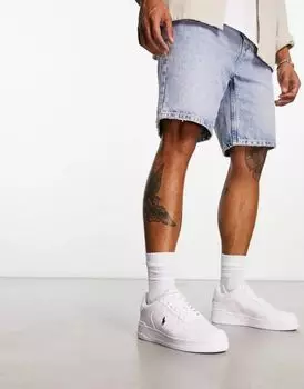 Белые кроссовки Polo Ralph Lauren Master Court с логотипом игрока в поло