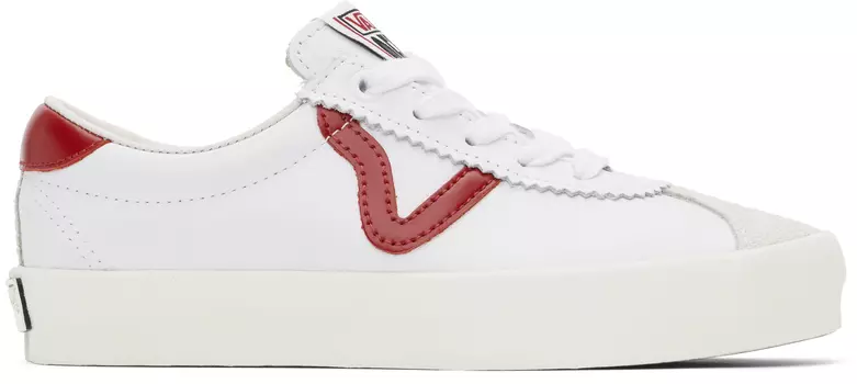 Белые кроссовки Premium Sport Low 73 Vans, красный