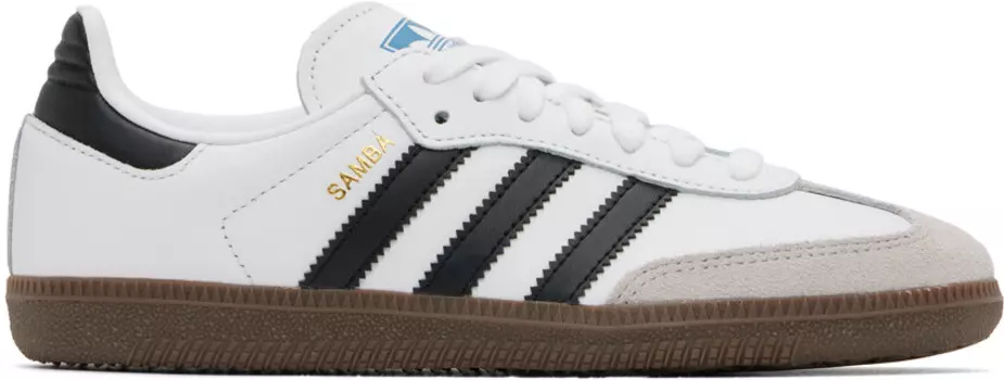 Белые кроссовки Samba OG Adidas Originals, Cloud white/Core black/Clear granite