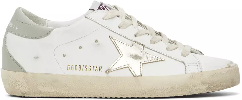 Белые кроссовки Super-Star Classic Golden Goose, белый/платиновый
