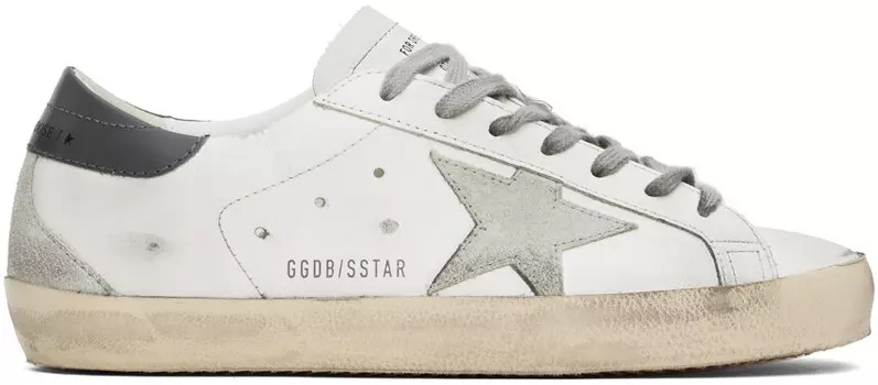 Белые кроссовки Super-Star Golden Goose, White/Ice/Dark gray