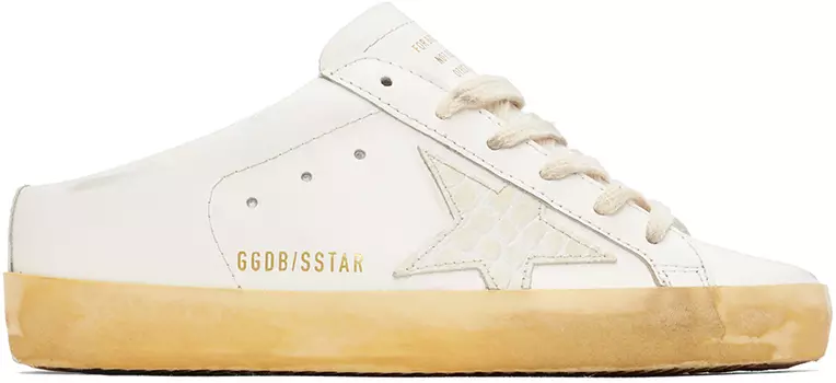 Белые кроссовки Super-Star Sabot Golden Goose